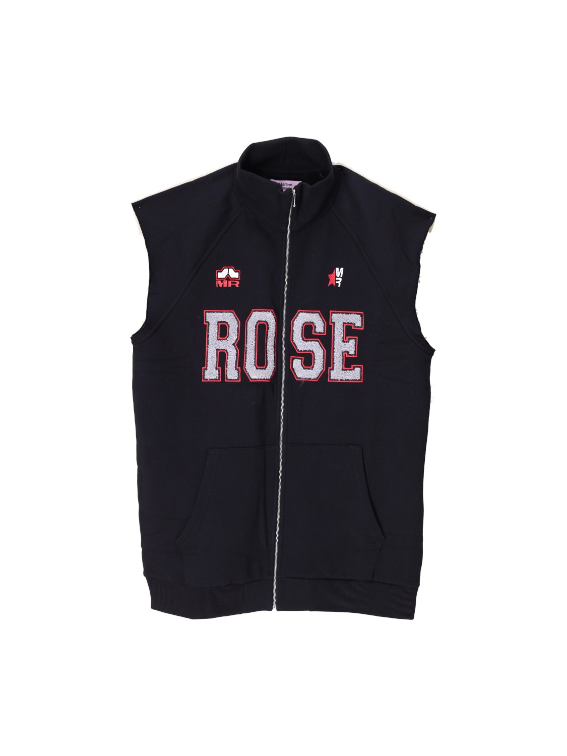 Martine Rose Stretchige Zipper-Jacke mit Logo-Stickerei  schwarz M