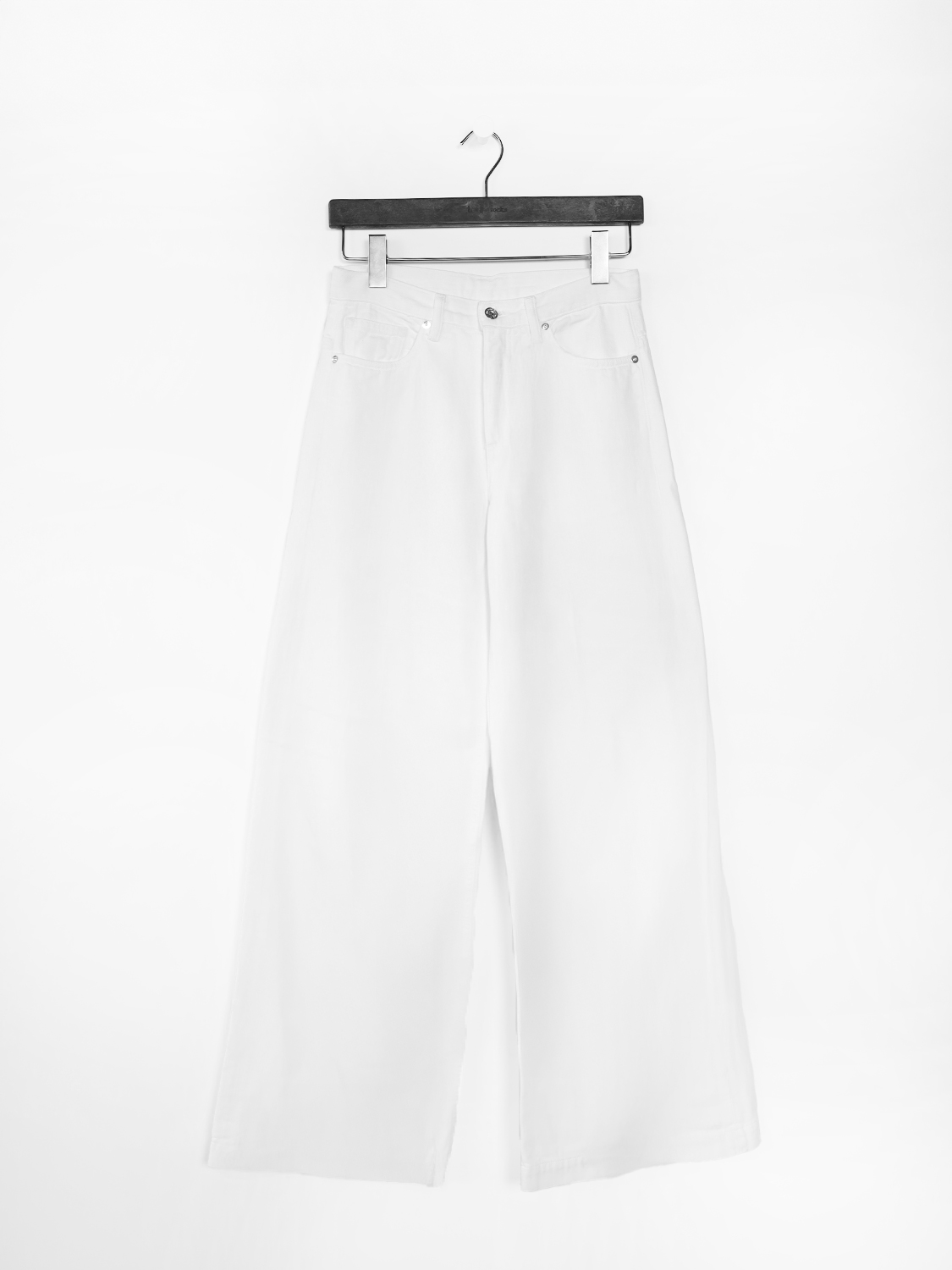 nine in the morning Nadia Palazzo – Wide-Leg Baumwoll-Jeans   weiß 26