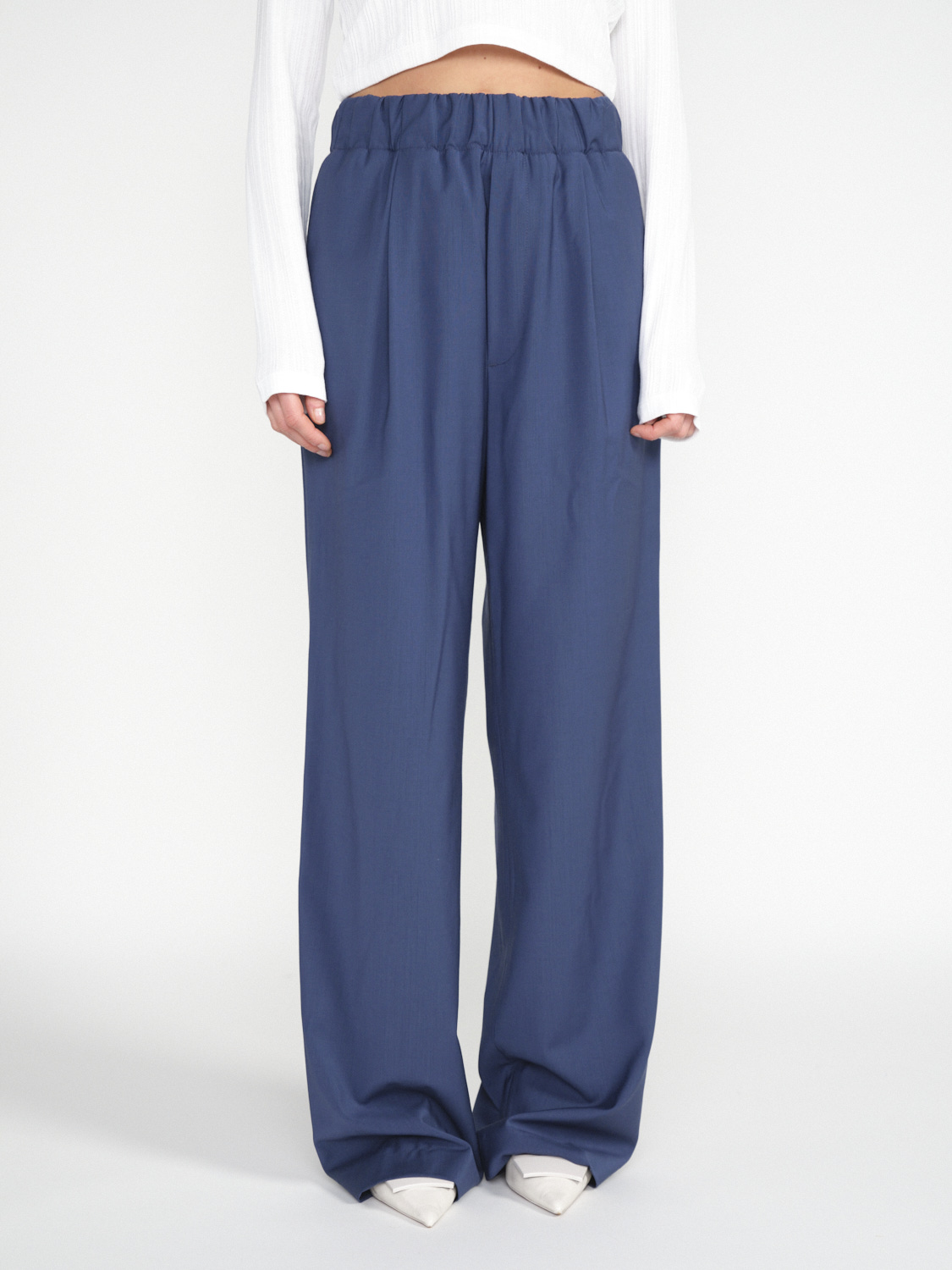 nine in the morning Cara - Pleated trousers  navy 26