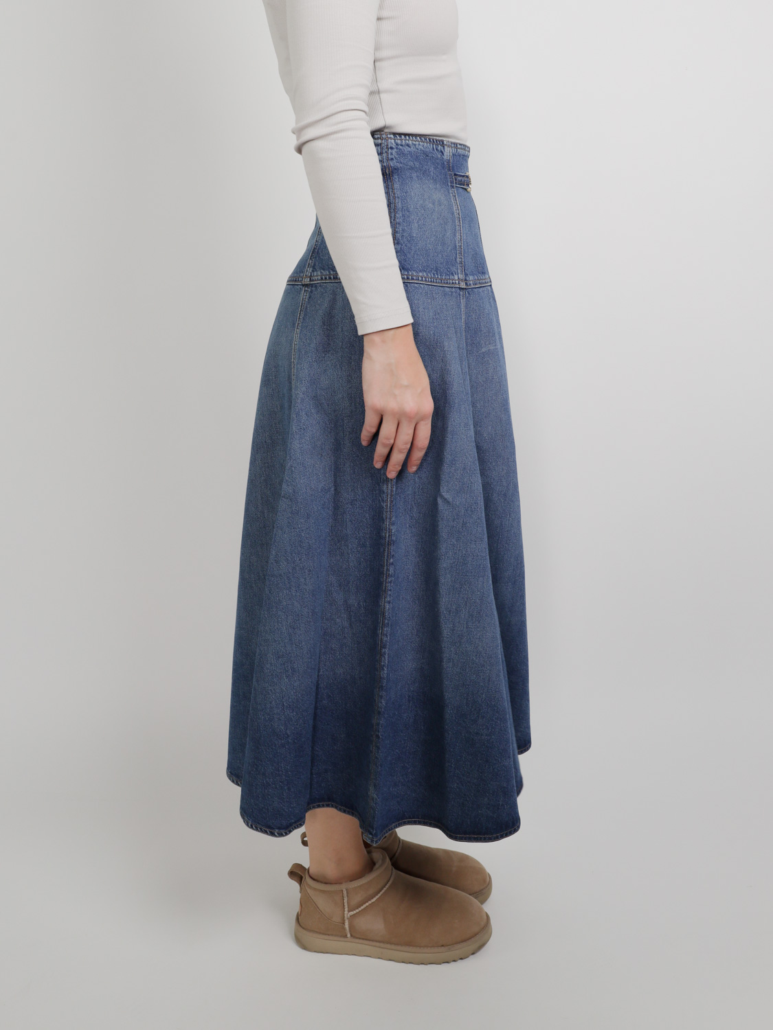 Ulla Johnson The Brigitte - Denim maxi skirt 36 creme Ulla Johnson The Brigitte - Denim maxi skirt 36 creme