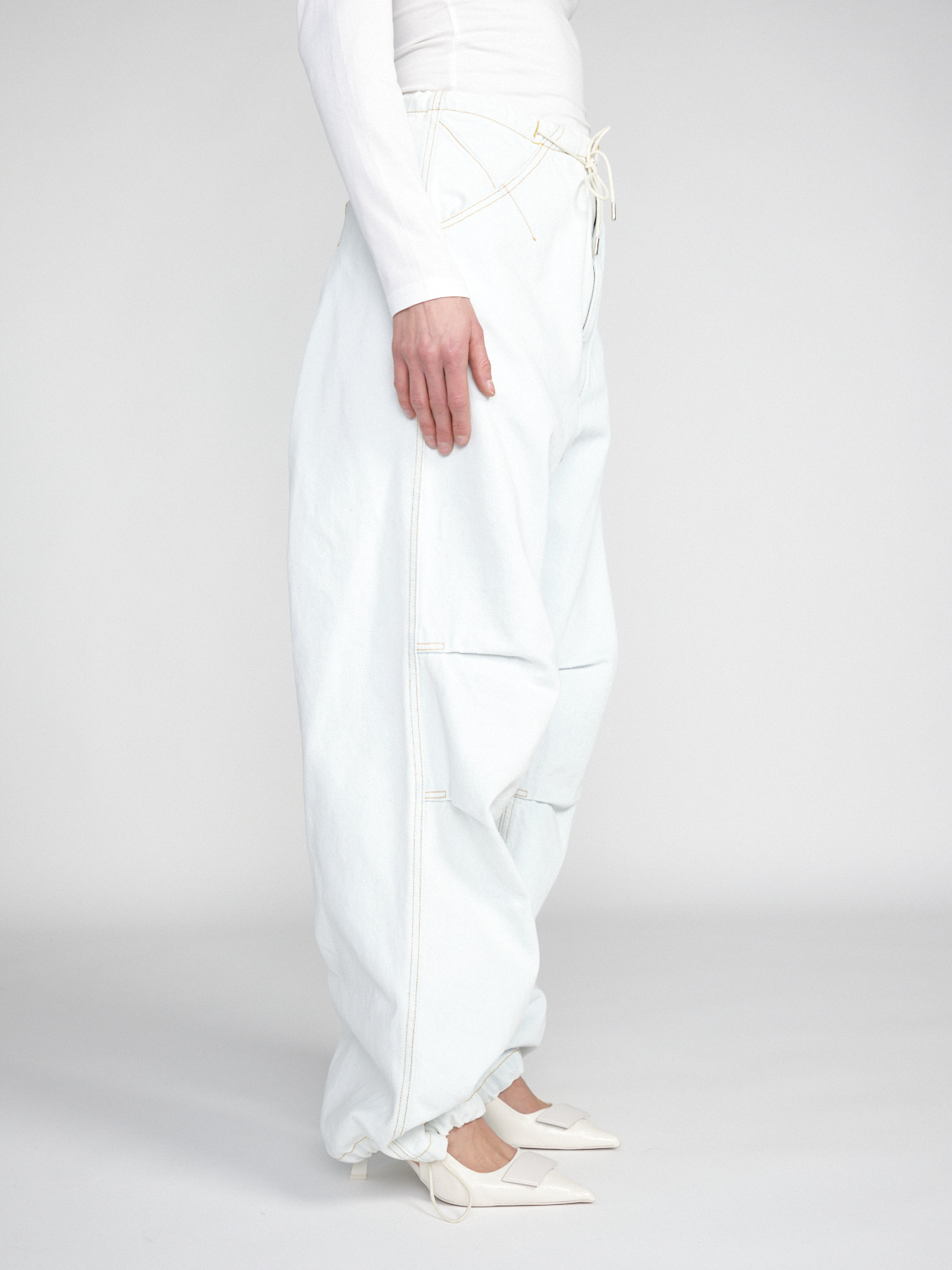Darkpark Daisy Denim – oversized cotton jeans  white S/M