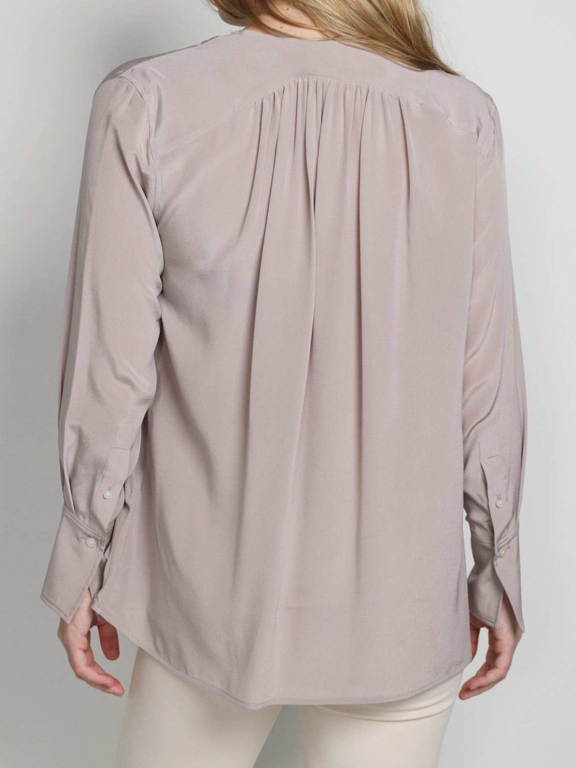 Victoria Beckham Gathered Tie silk blouse rosa 34 Victoria Beckham Gathered Tie silk blouse rosa 34
