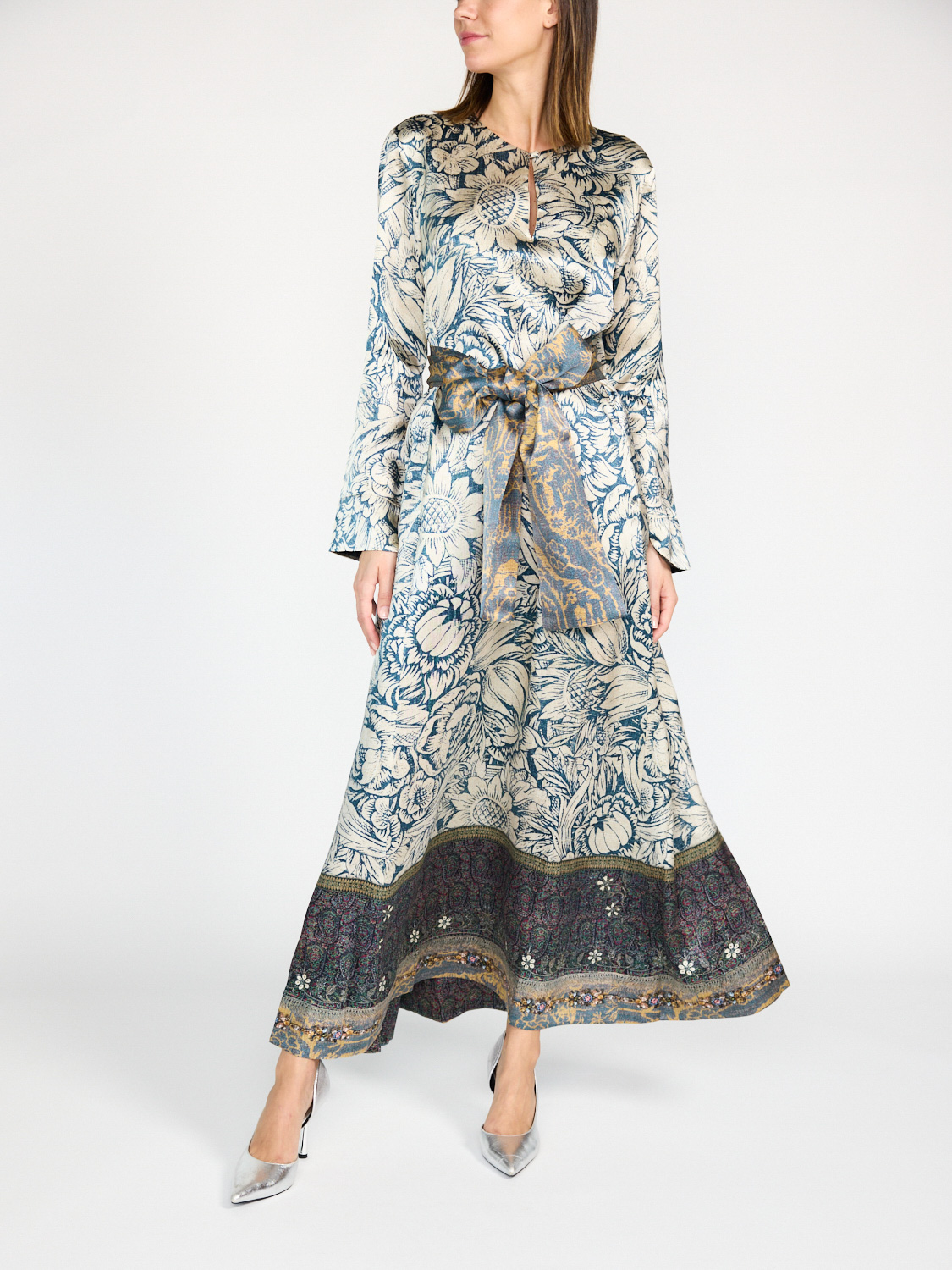 Pierre Louis Mascia Kleid petrol M