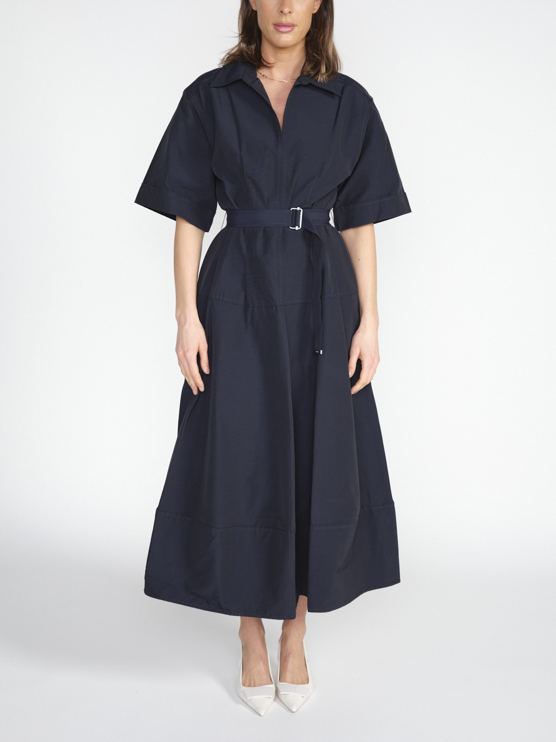 Simkhai Denna – Midikleid mit Taillengürtel 36 blau Simkhai Denna – Midikleid mit Taillengürtel 36 blau