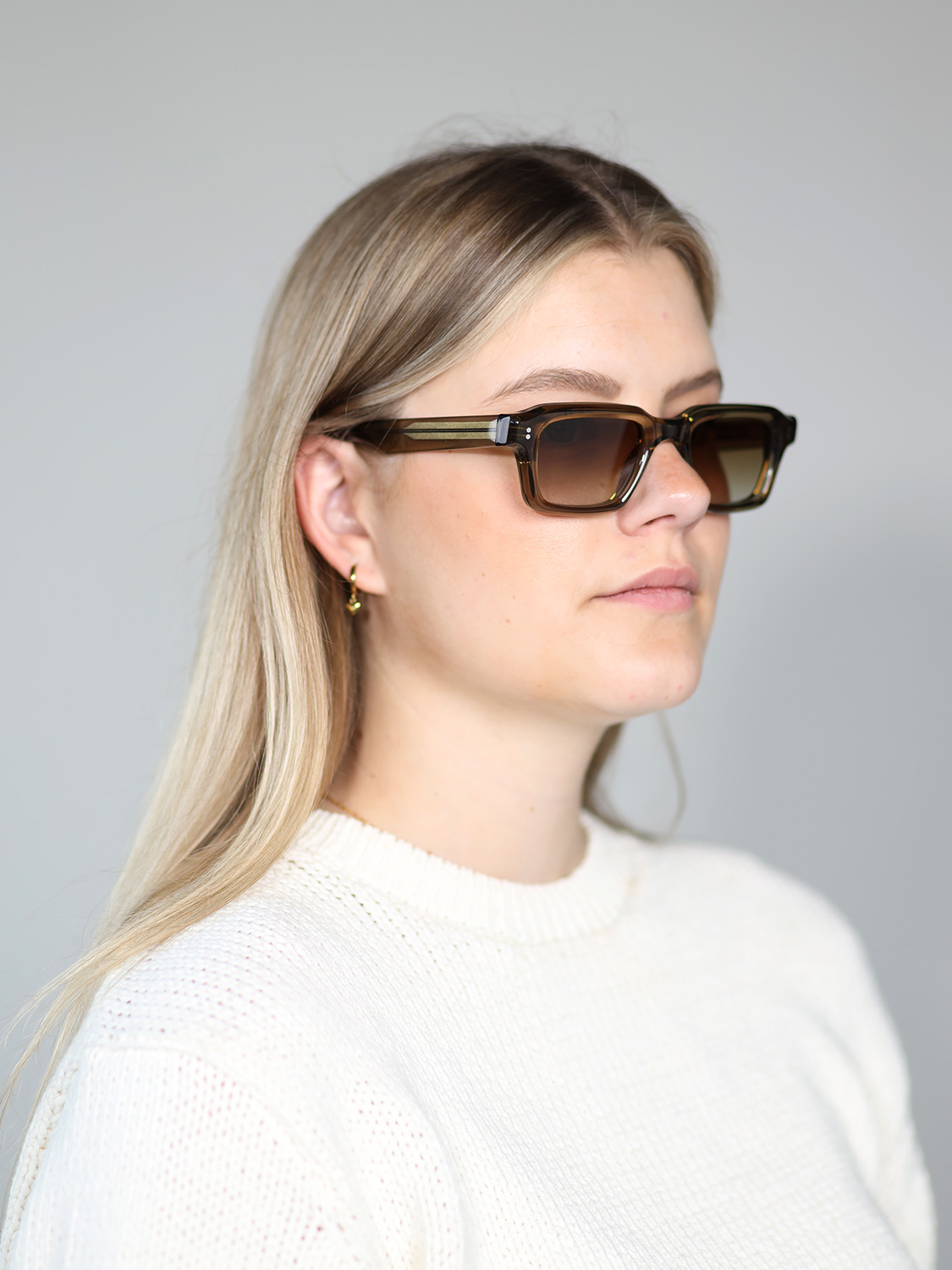 CHIMI 03 Green – Square sunglasses hellgrün M