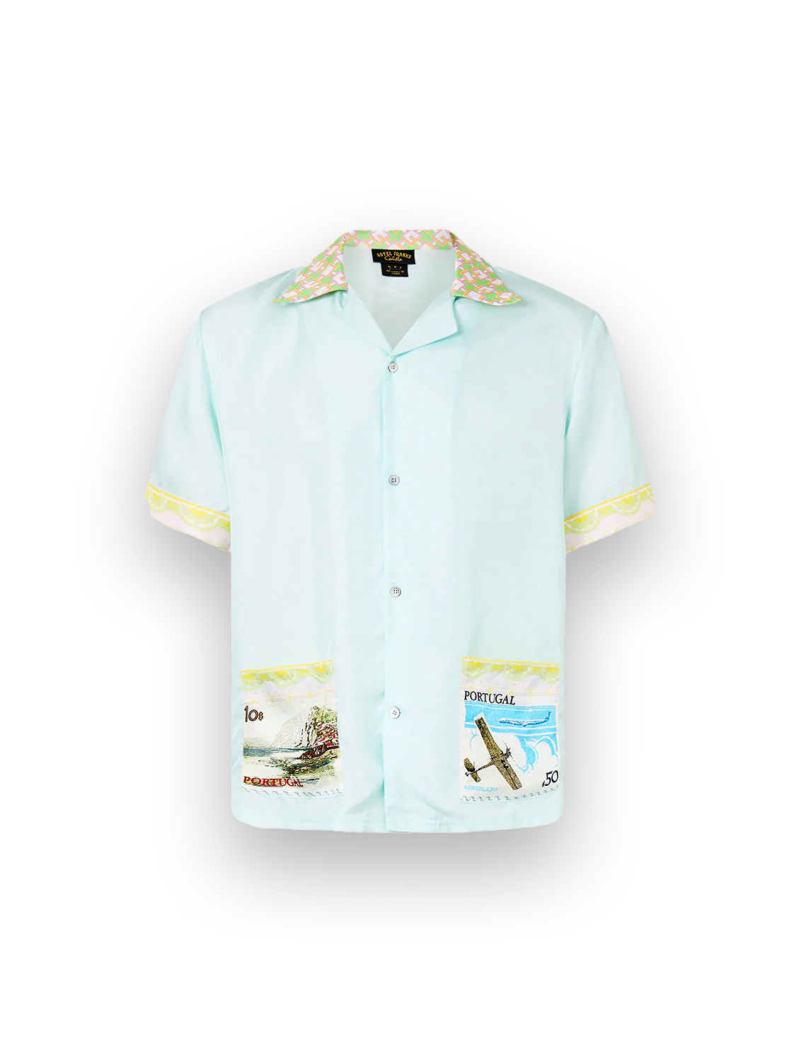 Short-sleeved silk shirt 