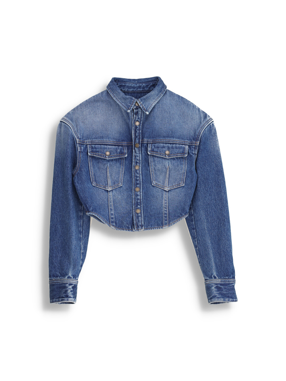 Bianca - Cropped corset style denim jacket