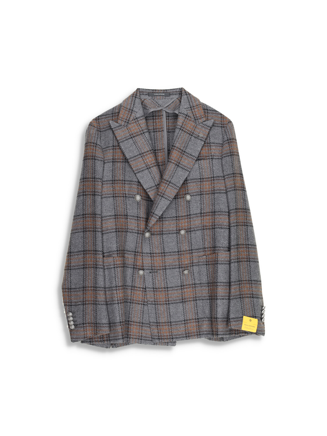 Jacket with checked pattern in virgin wool