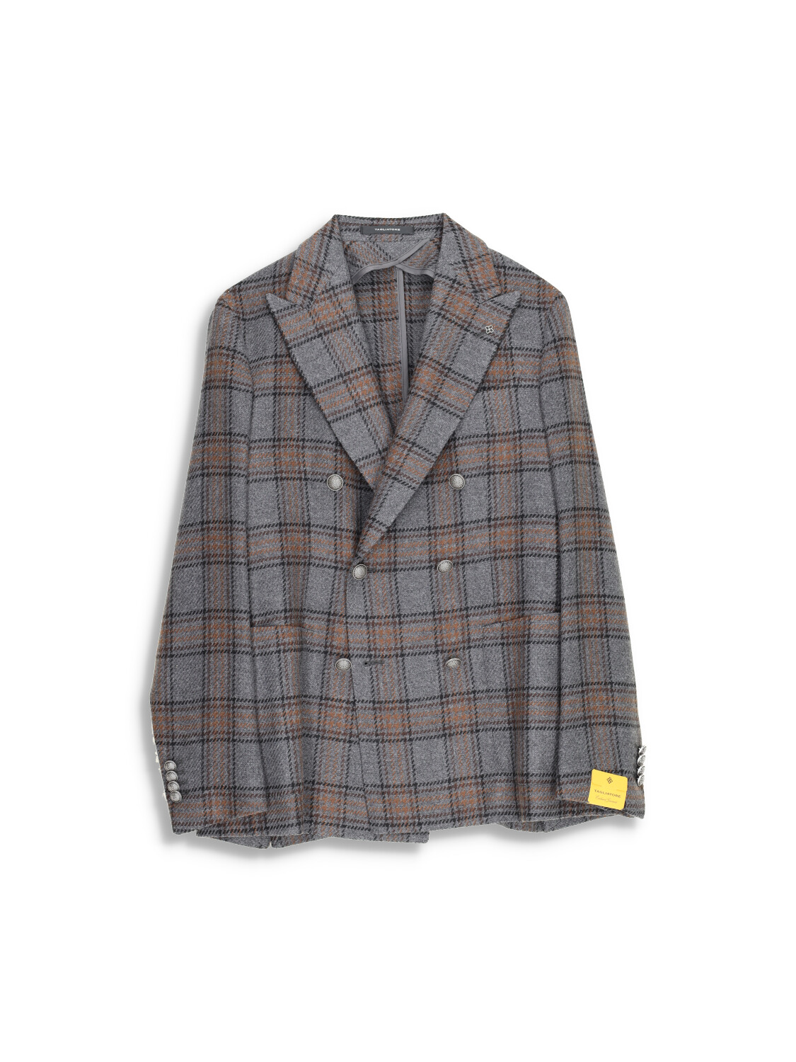 TAGLIATORE Jacket with checked pattern in virgin wool grey 50