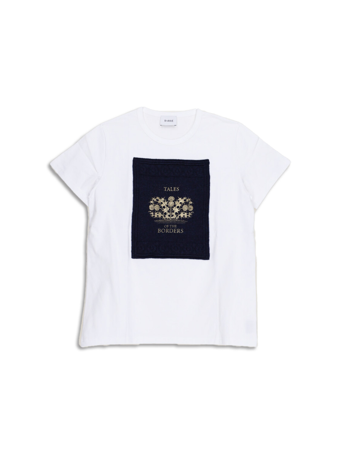 Barrie Barrie - Book Cover - T - shirt en coton avec écusson blau XS