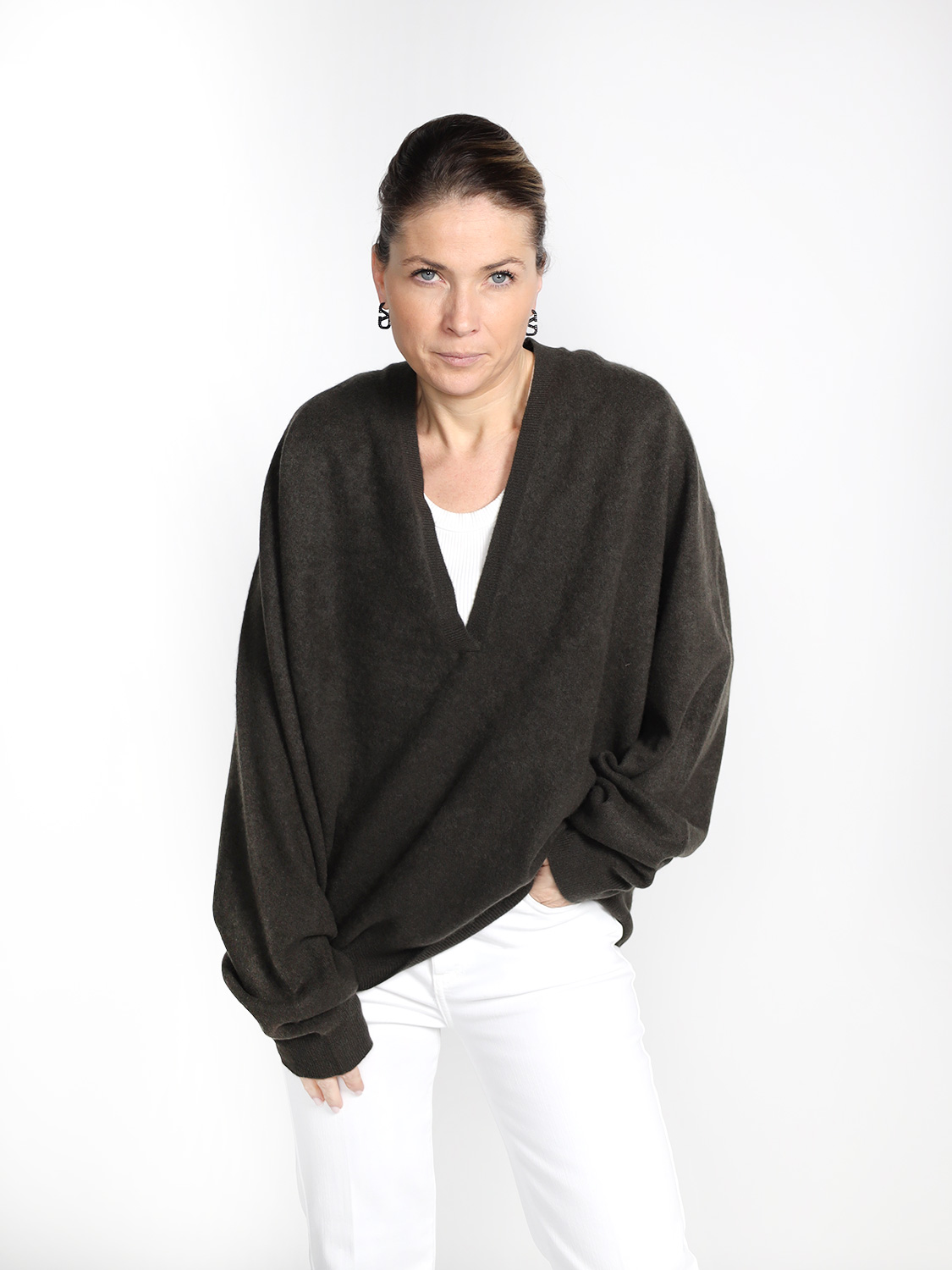 Frenckenberger Johnny - V-neck sweater  khaki S