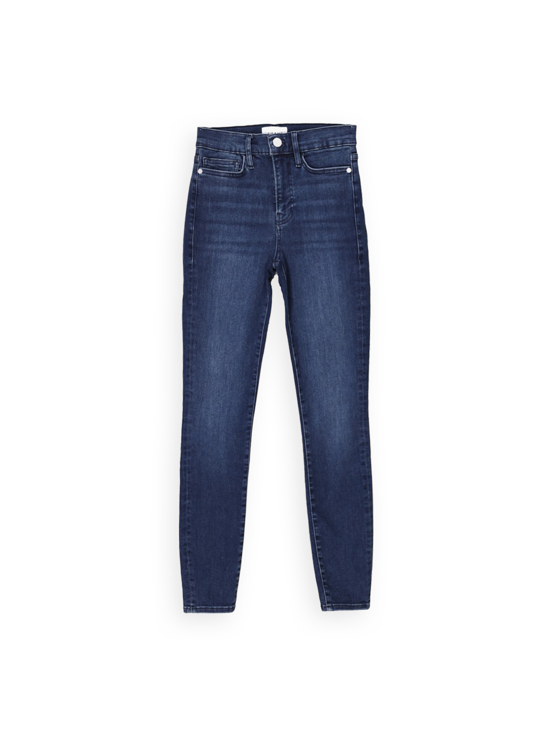 Frame Le High - Jeans skinny stretch en coton bio   bleu 25