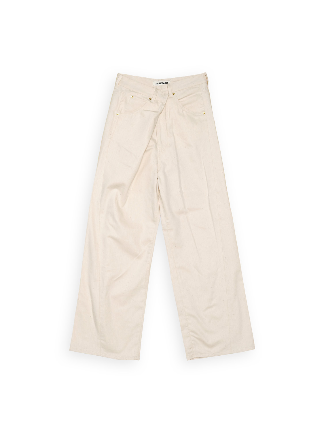 Crossover trousers with wide legs  