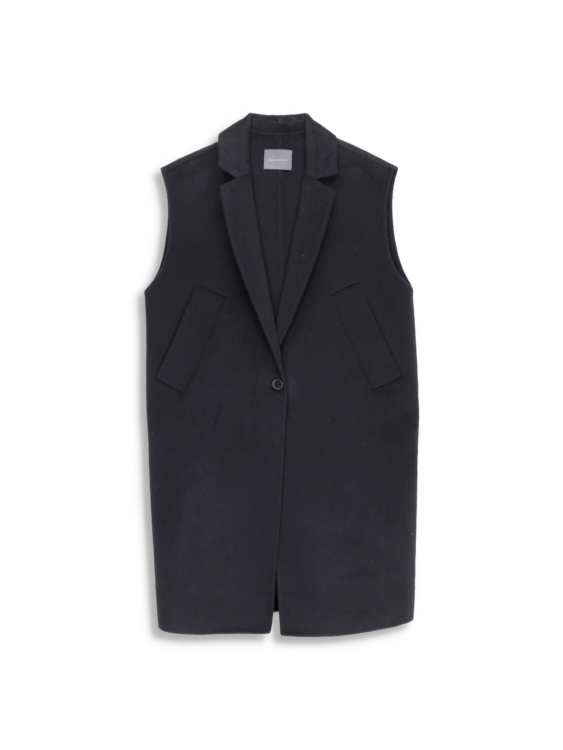 Gilet with button closure in virgin wool