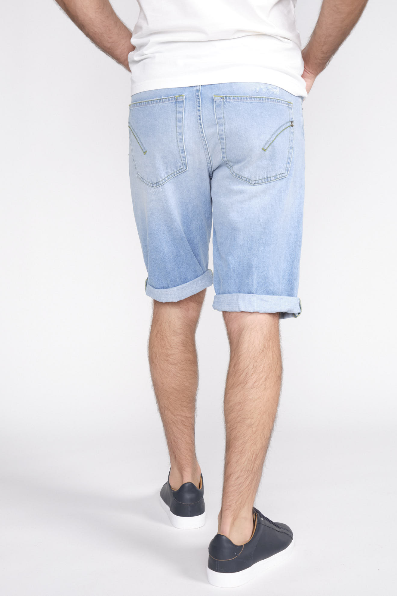 Dondup Lenz - Bermuda shorts in used look blue 32