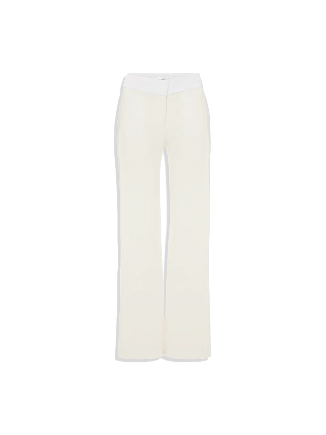 Textured Wool Side Panel Trousers - Wide Leg Trousers with Decorative Stitching