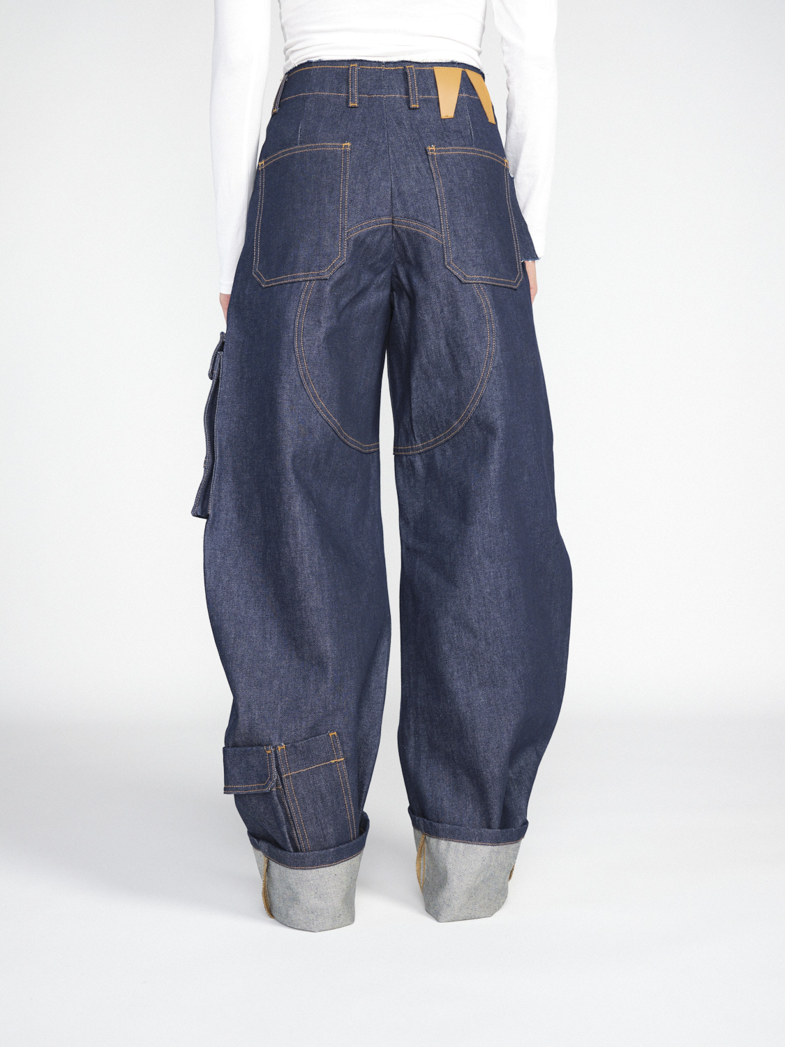 Darkpark Rosalind Denim - Jeans cargo oversize in cotone   blu XS/S