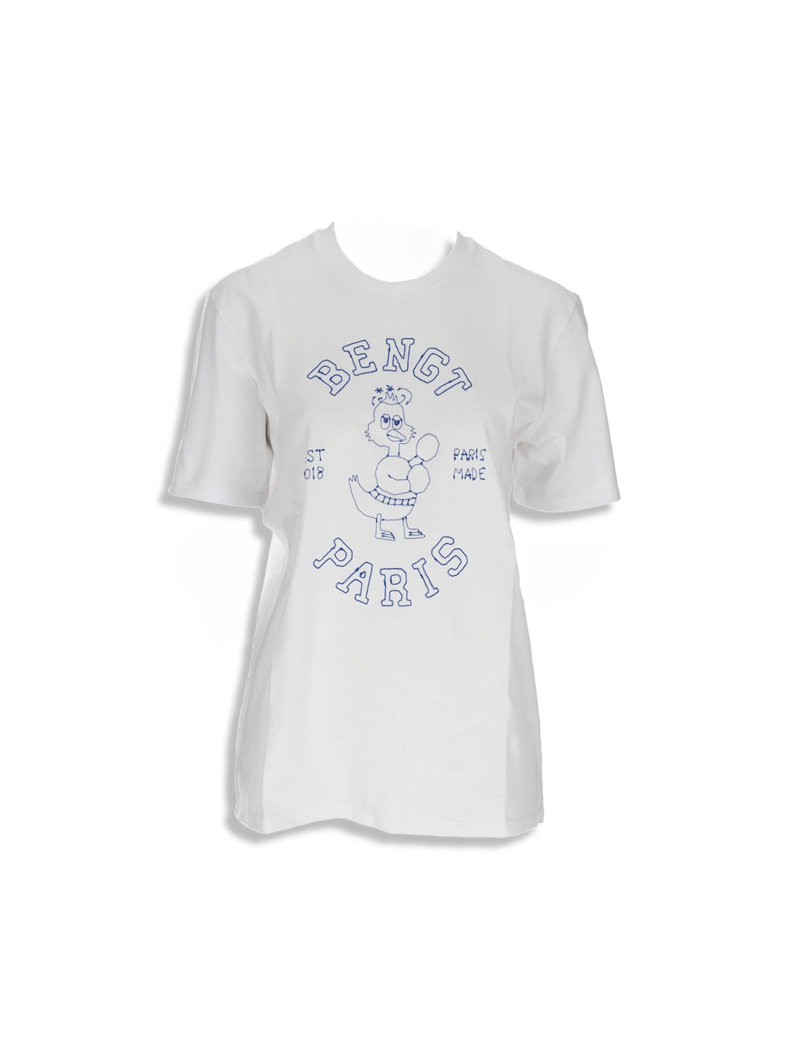 Boxer - T- shirt with embroidery in cotton