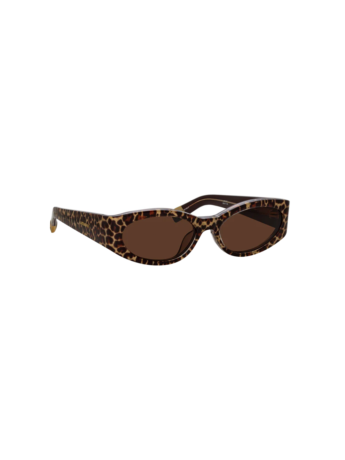 Jacquemus Ovalo - Oval sunglasses with leopard print  brown One Size
