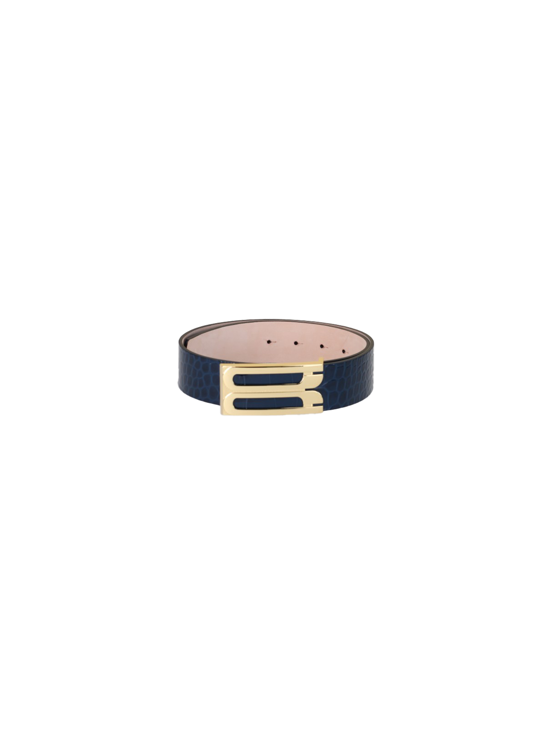 Victoria Beckham Jumbo Frame crocodile pattern belt   90cm marine