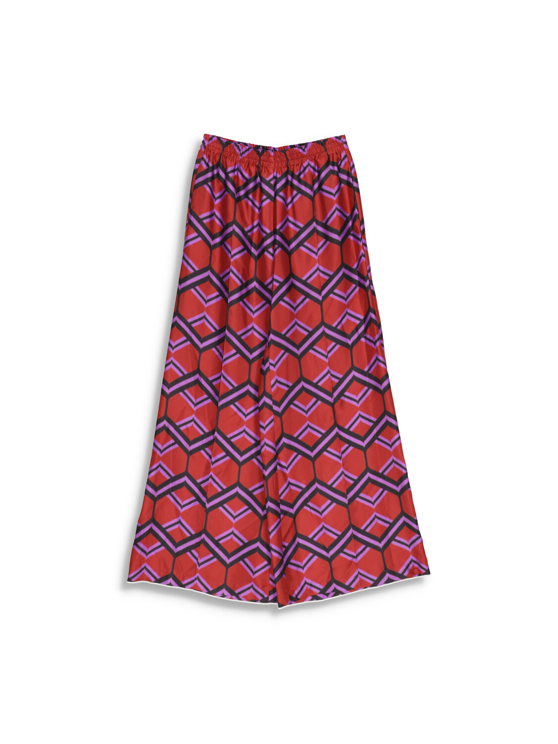 Silk chevron design pants 