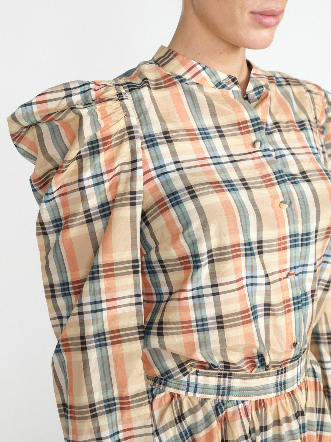 Ulla Johnson Langley blouse – checked blouse made from a silk-cotton mix  multi 38