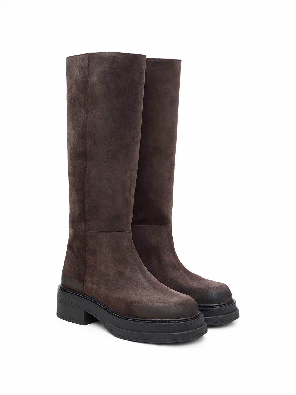Dorothee Schumacher Sued – Chunky Boots  braun 39