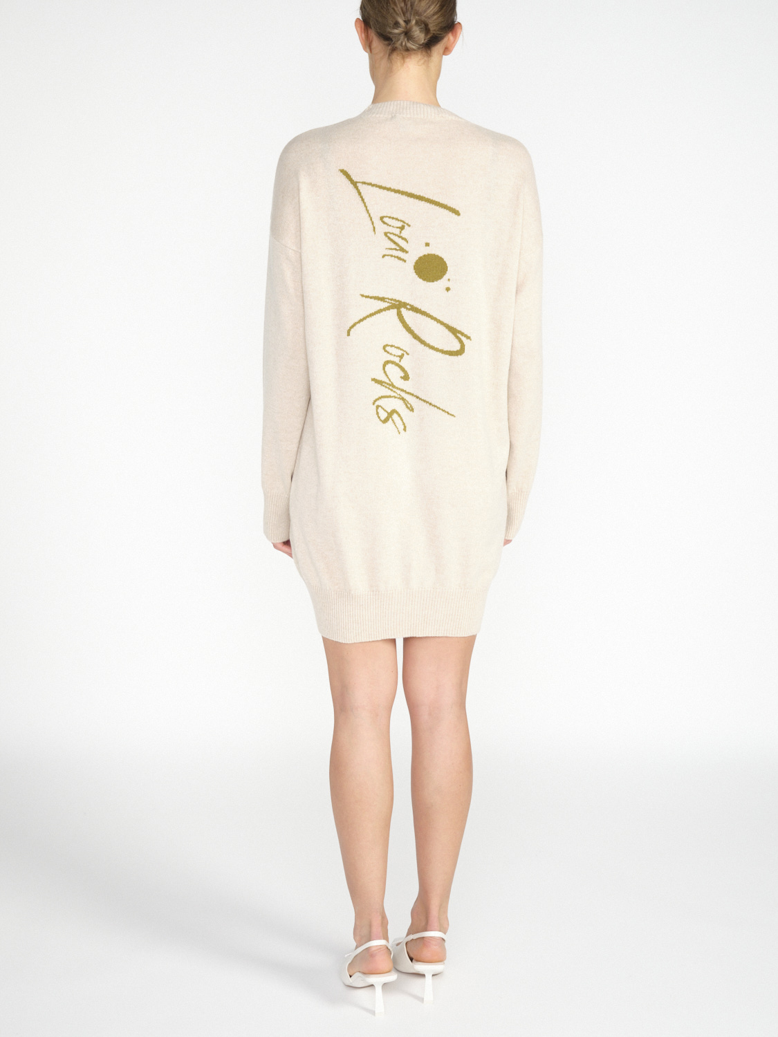Antonia Zander Rocky – Short knitted cashmere dress  beige M