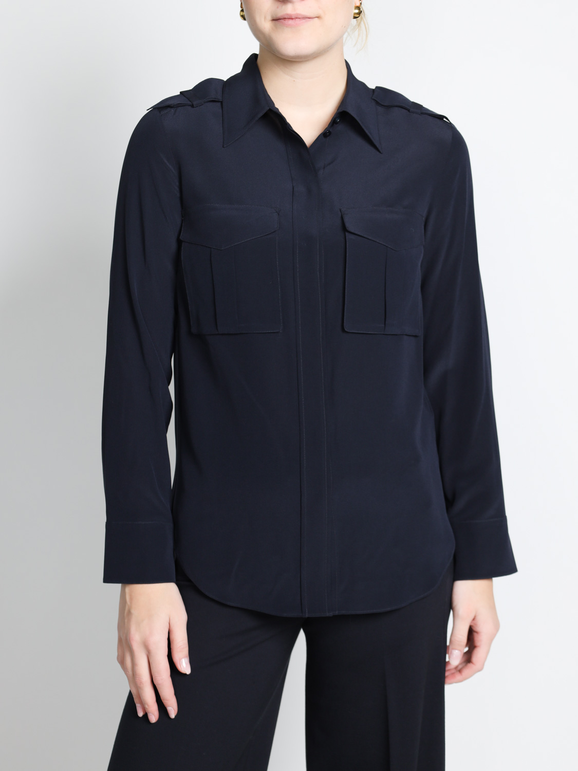 Dorothee Schumacher Striking Volumes – Bluse aus Seide grün 38 Dorothee Schumacher Striking Volumes – Bluse aus Seide grün 38