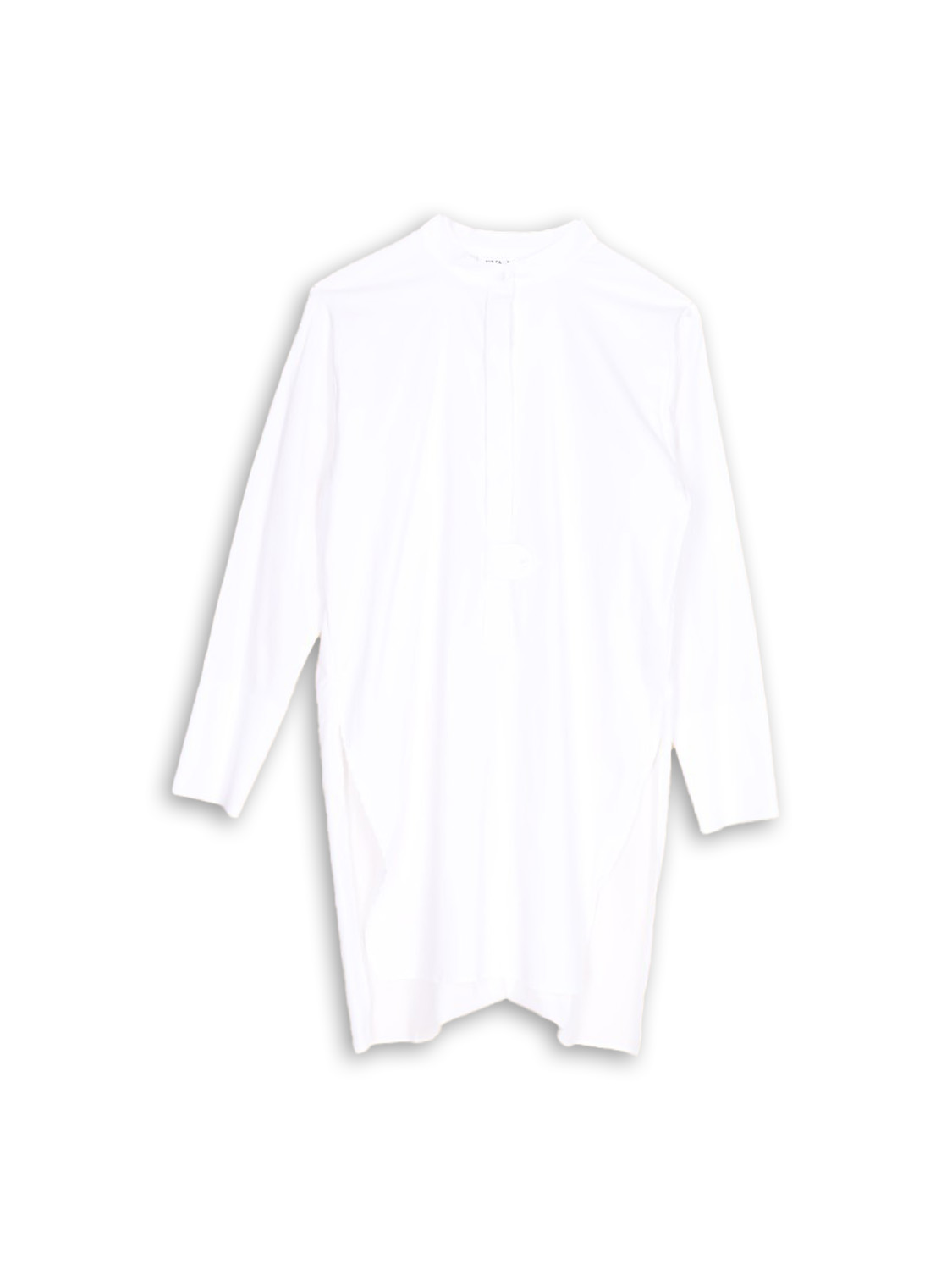 Eva Mann Margit - blusa larga con media tapeta de botones   blanco 36