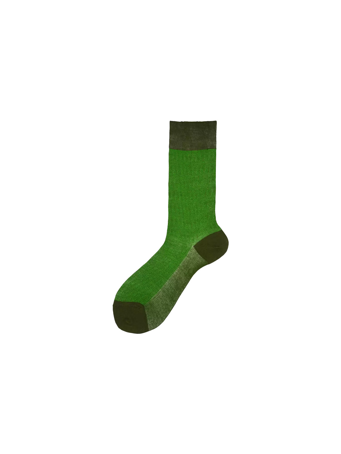 Alto Pyne short cotton socks with striped pattern  green One Size