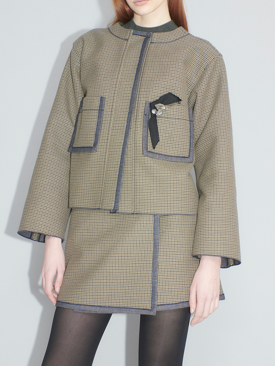 Odeeh Karierter Blazer – Jacke aus Baumwolle 36 braun Odeeh Karierter Blazer – Jacke aus Baumwolle 36 braun