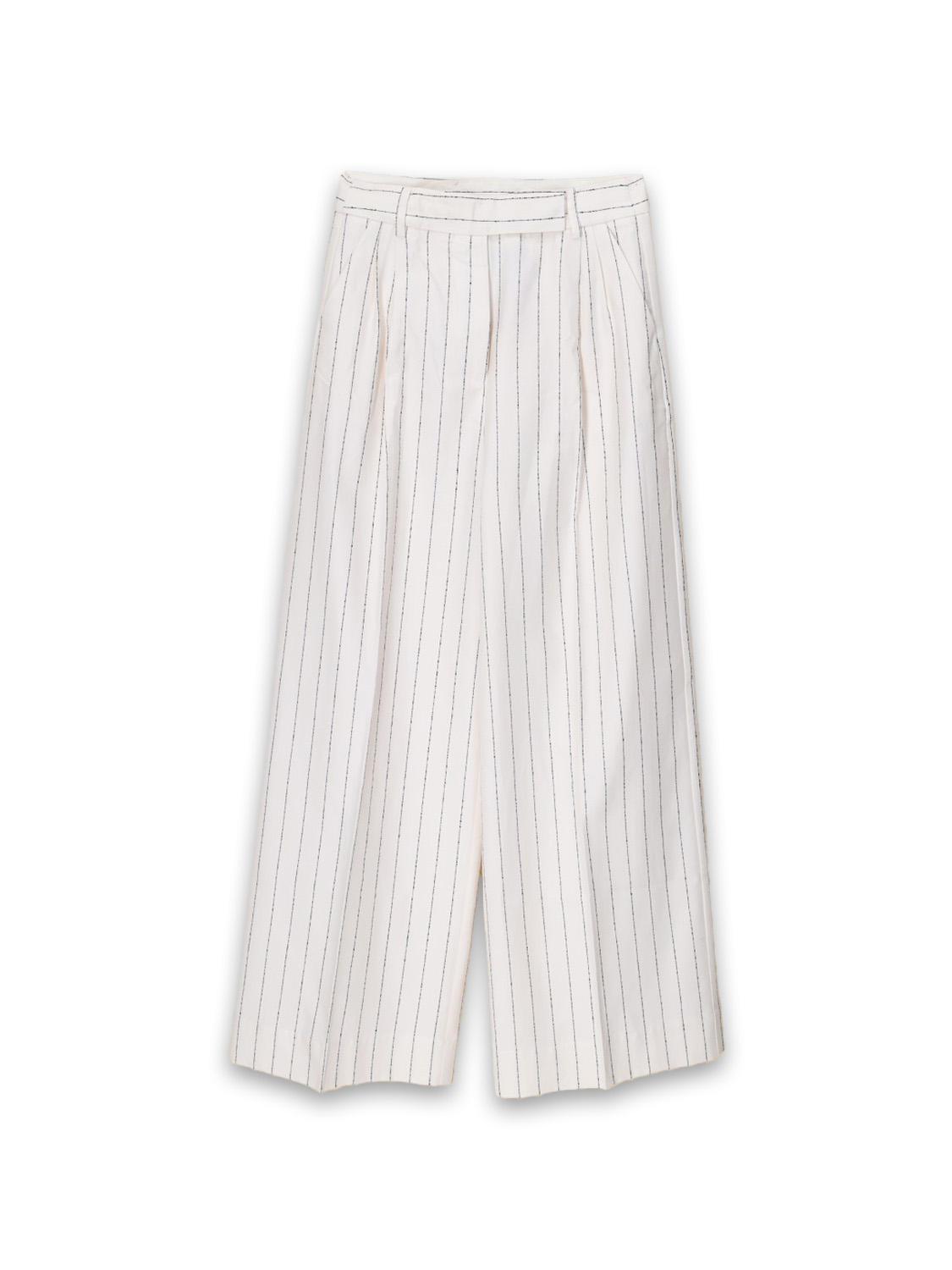 Cotton trousers with pinstripe pattern 