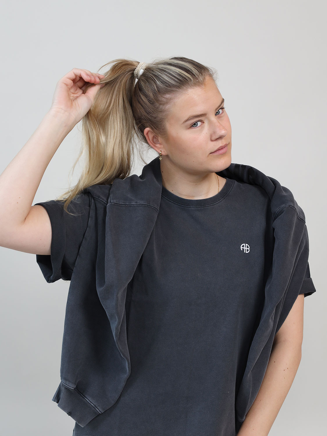 Anine Bing Rudy – Shirt with back print grey XS