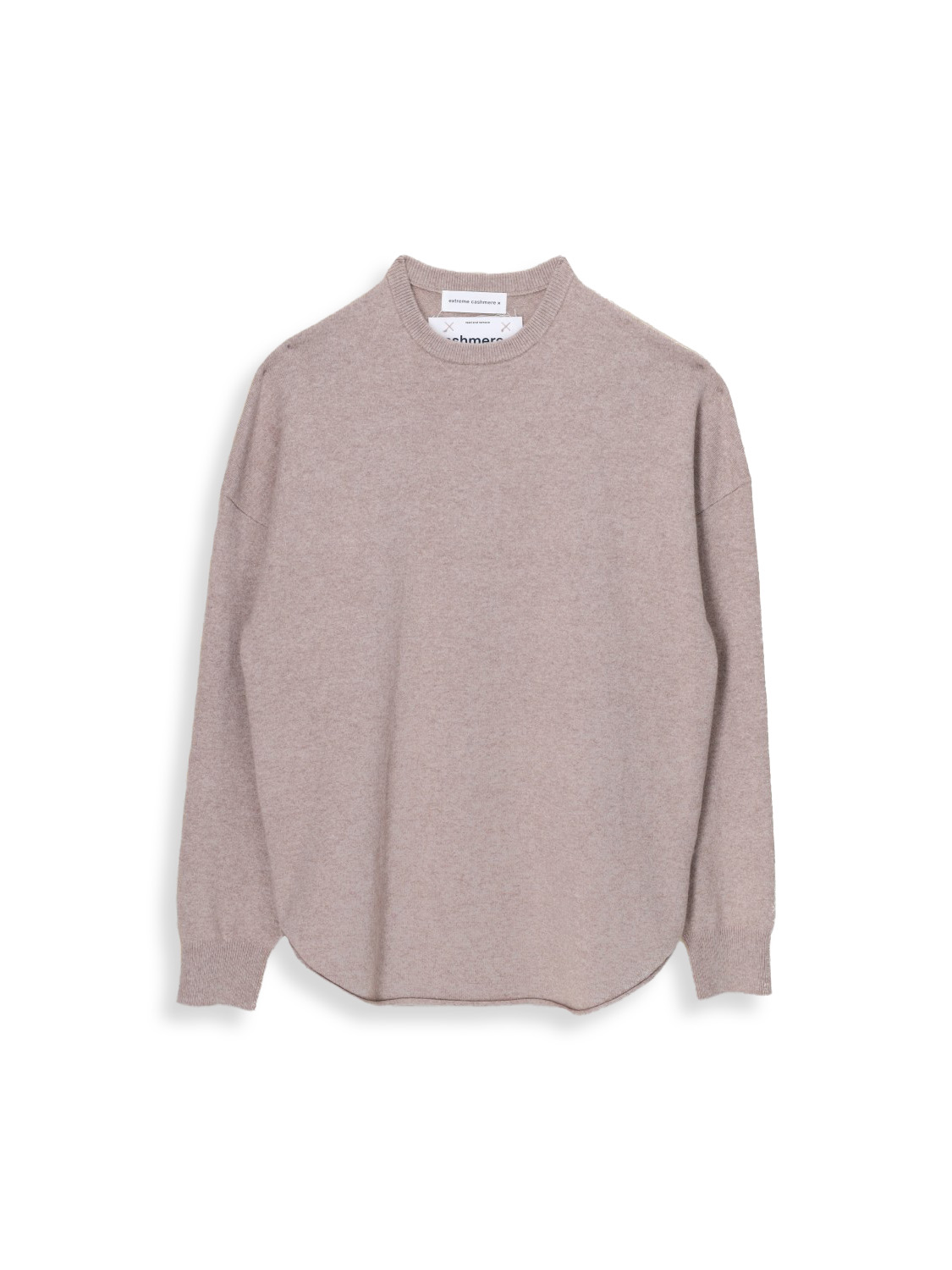 Extreme Cashmere n° 53 Crew Hop - Oversized Cashmere-Pullover beige Talla única