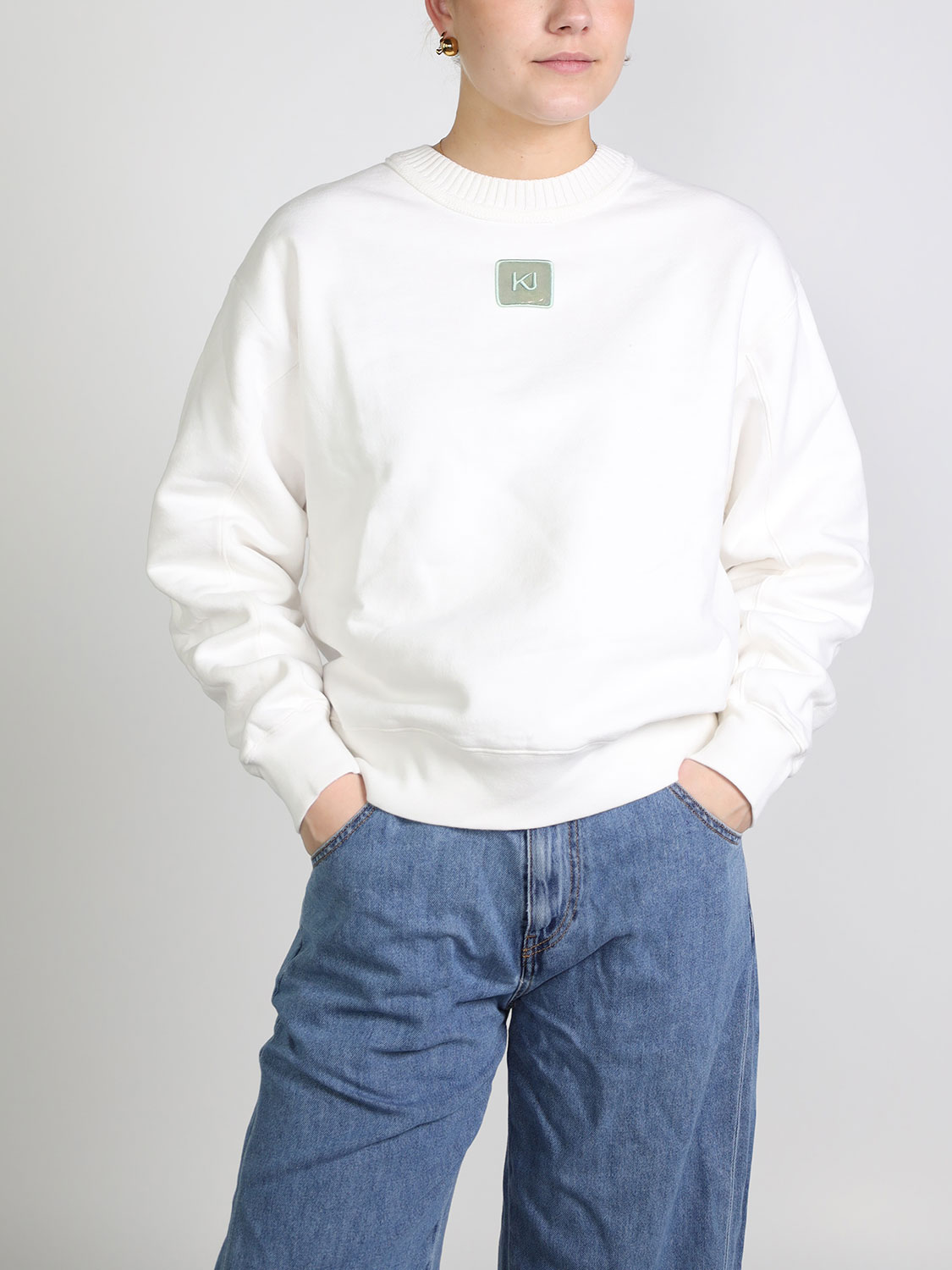 khrisjoy KJ Sweatshirt - Sweater with logo detail   green S