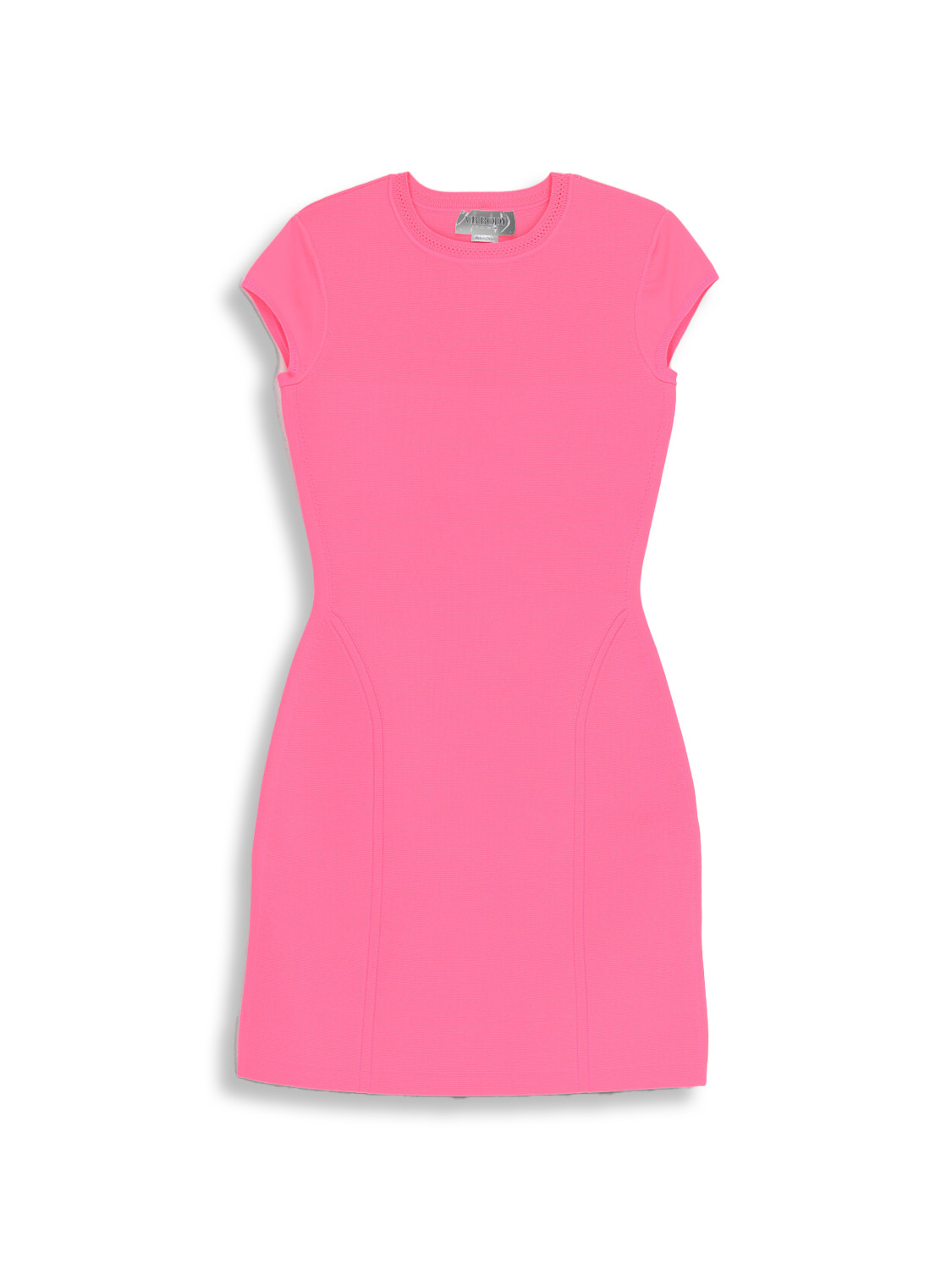 Victoria Beckham Cap Sleeve Fitted Mini Dress   pink 34