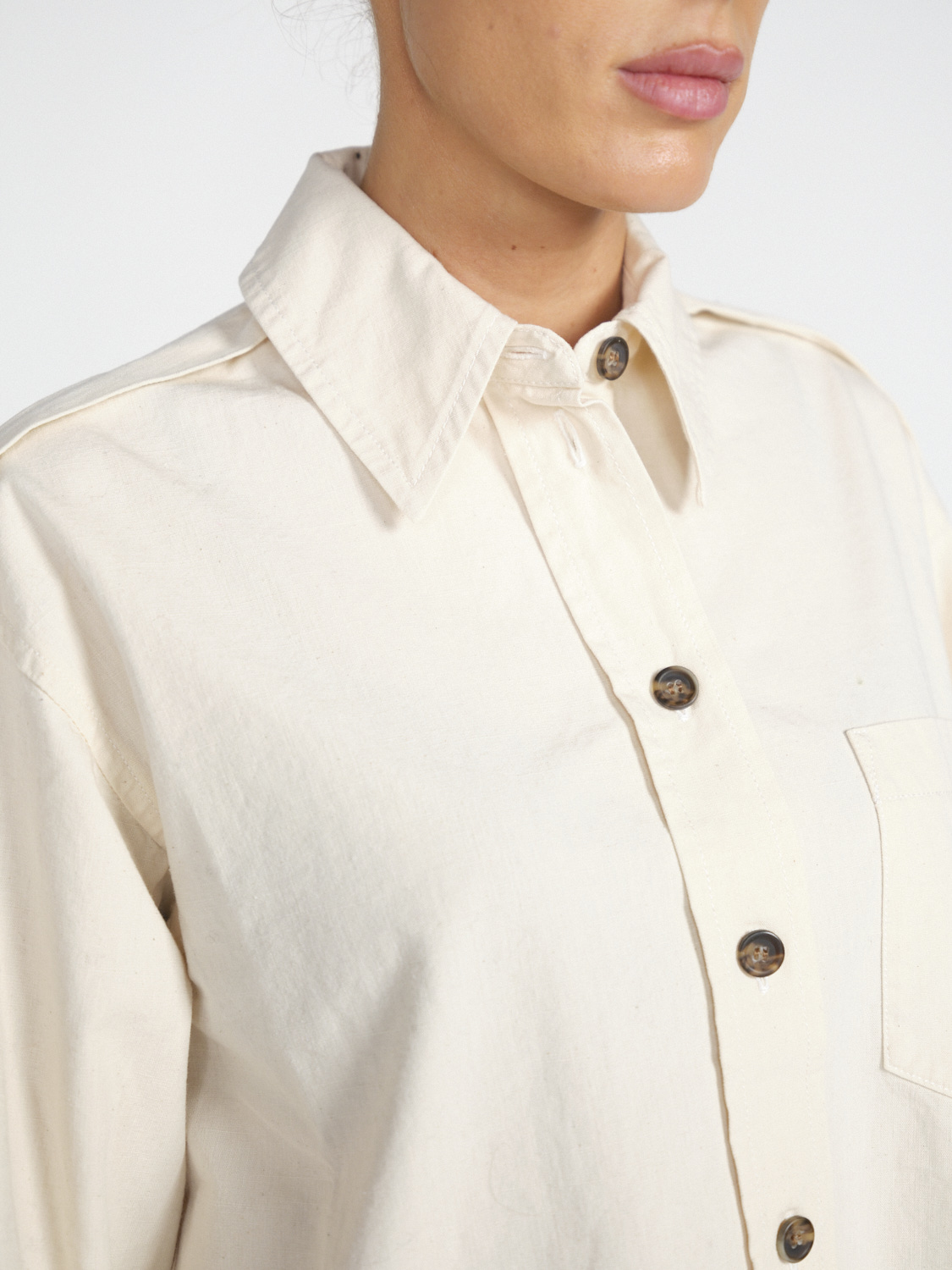Victoria Beckham Oversized Hemd aus Baumwolle   beige 34