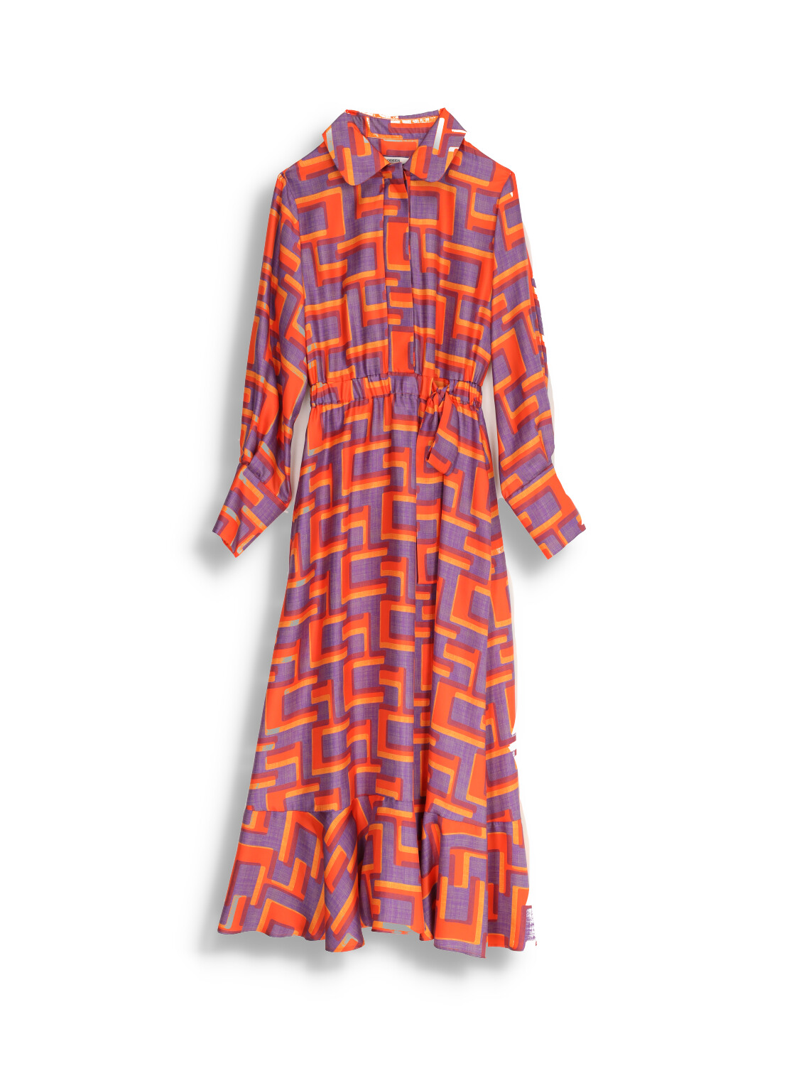 Silk graphic pattern dress