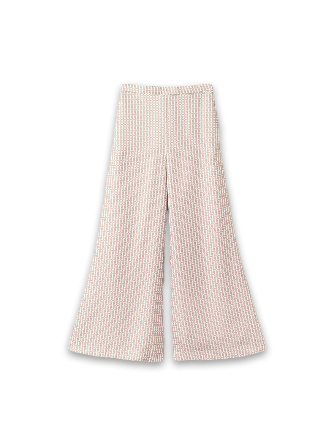 By Malene Birger Lucee - stretchy flared trousers with monogram print  beige 36