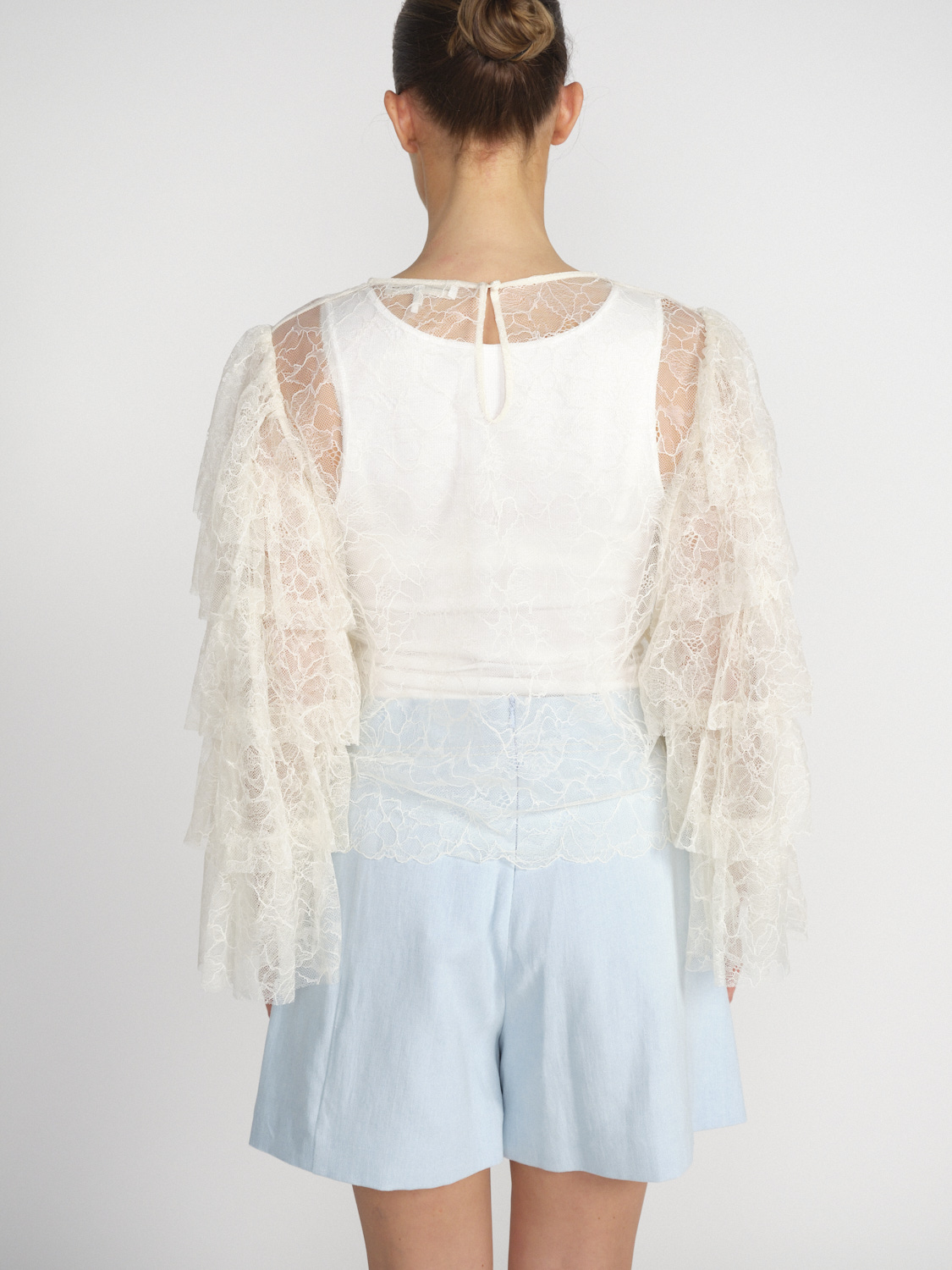 Frame Layered - Spitzen-Bluse mit Layer-Details   crema XS