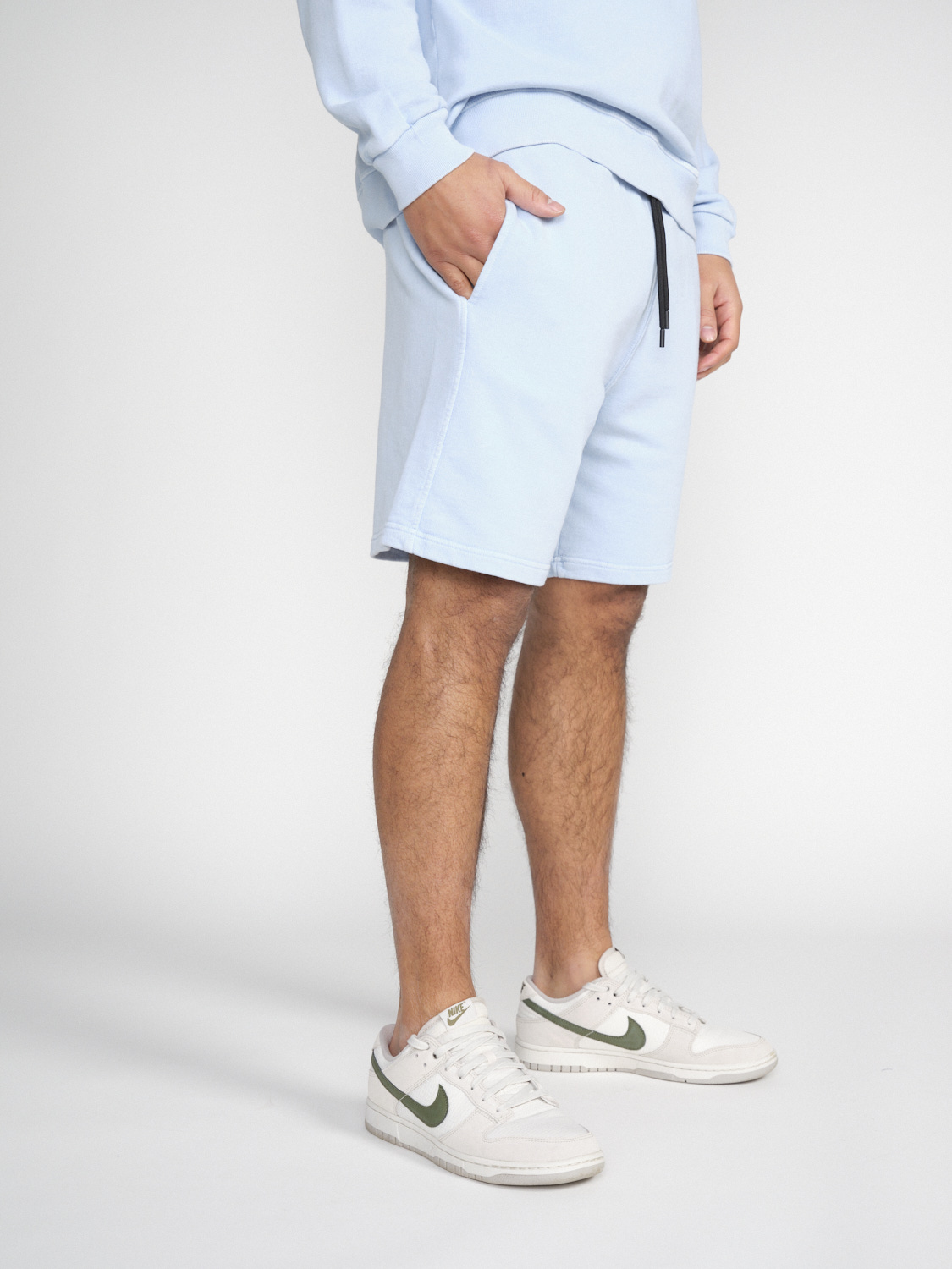 Dondup Pantaloncini in cotone elasticizzato in stile jogger blu M