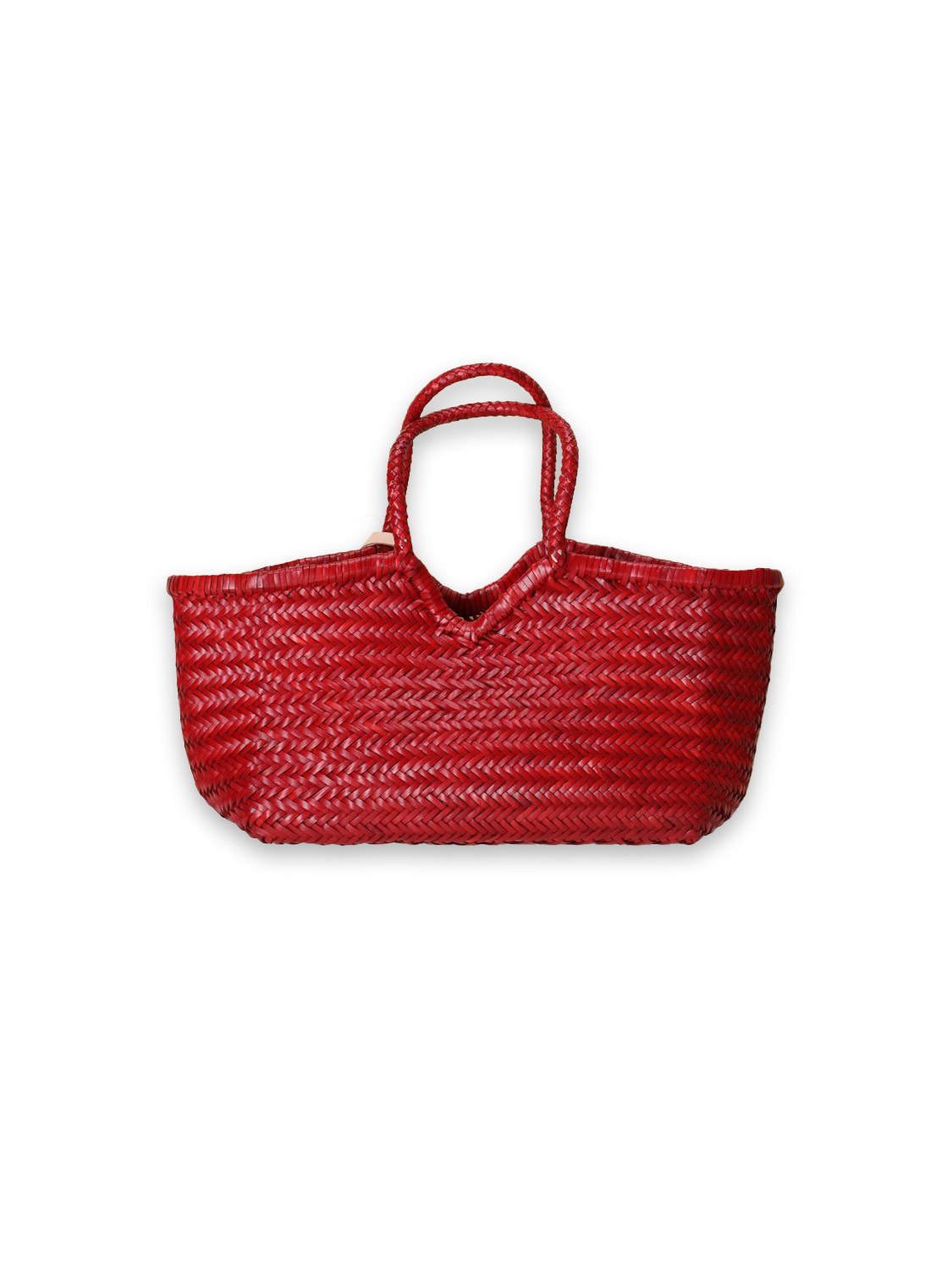 Vipera Woven leather bag    red One Size