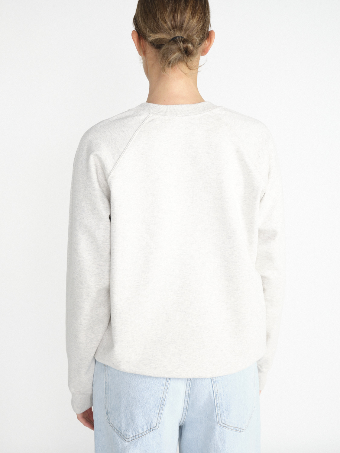 Barrie Thistle Logo Sweat – Sweater aus Baumwolle mit Cashmere- Applikation  petrol M