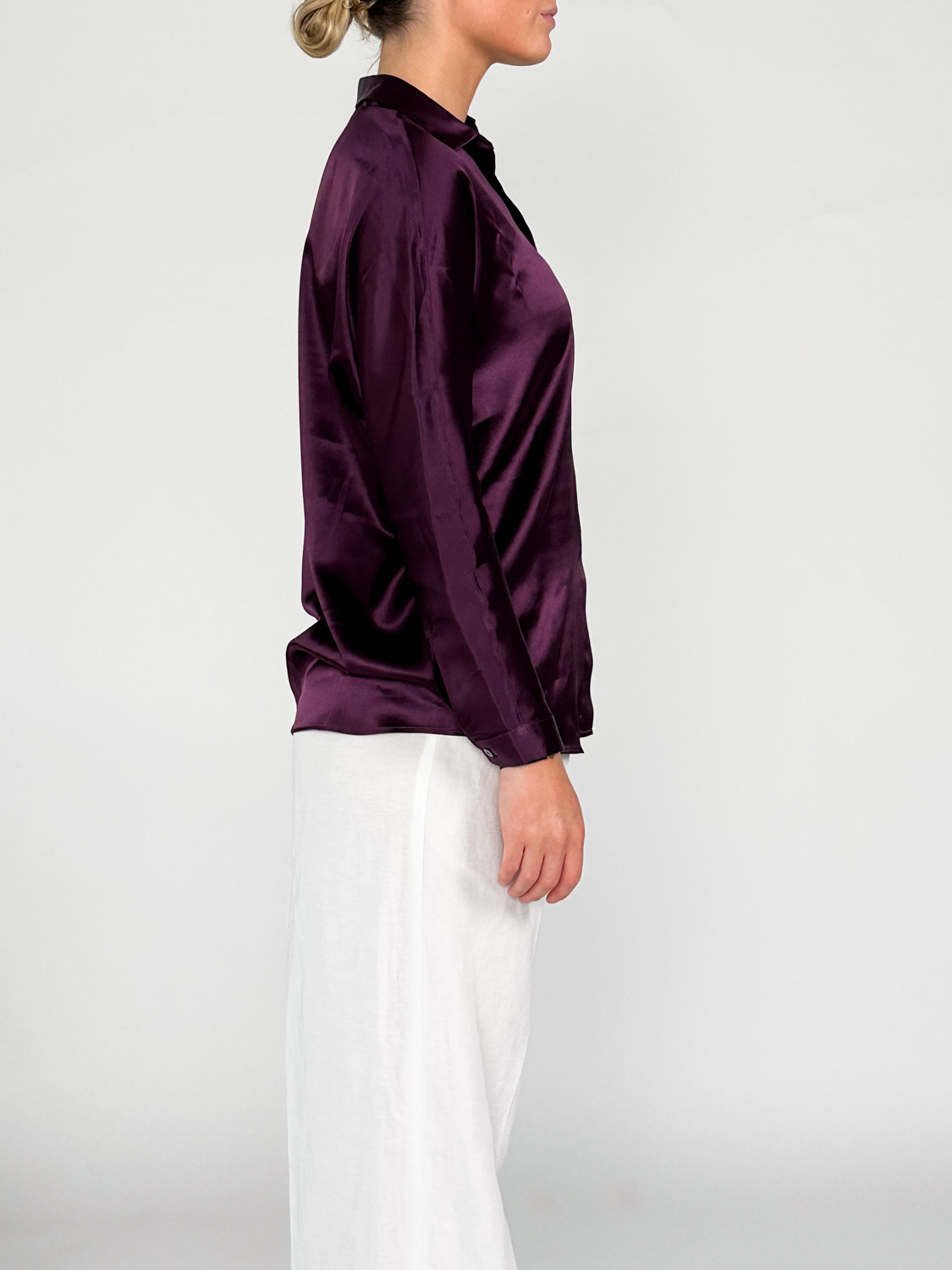 Blooming Argordo – stretchy silk blouse   brown 34