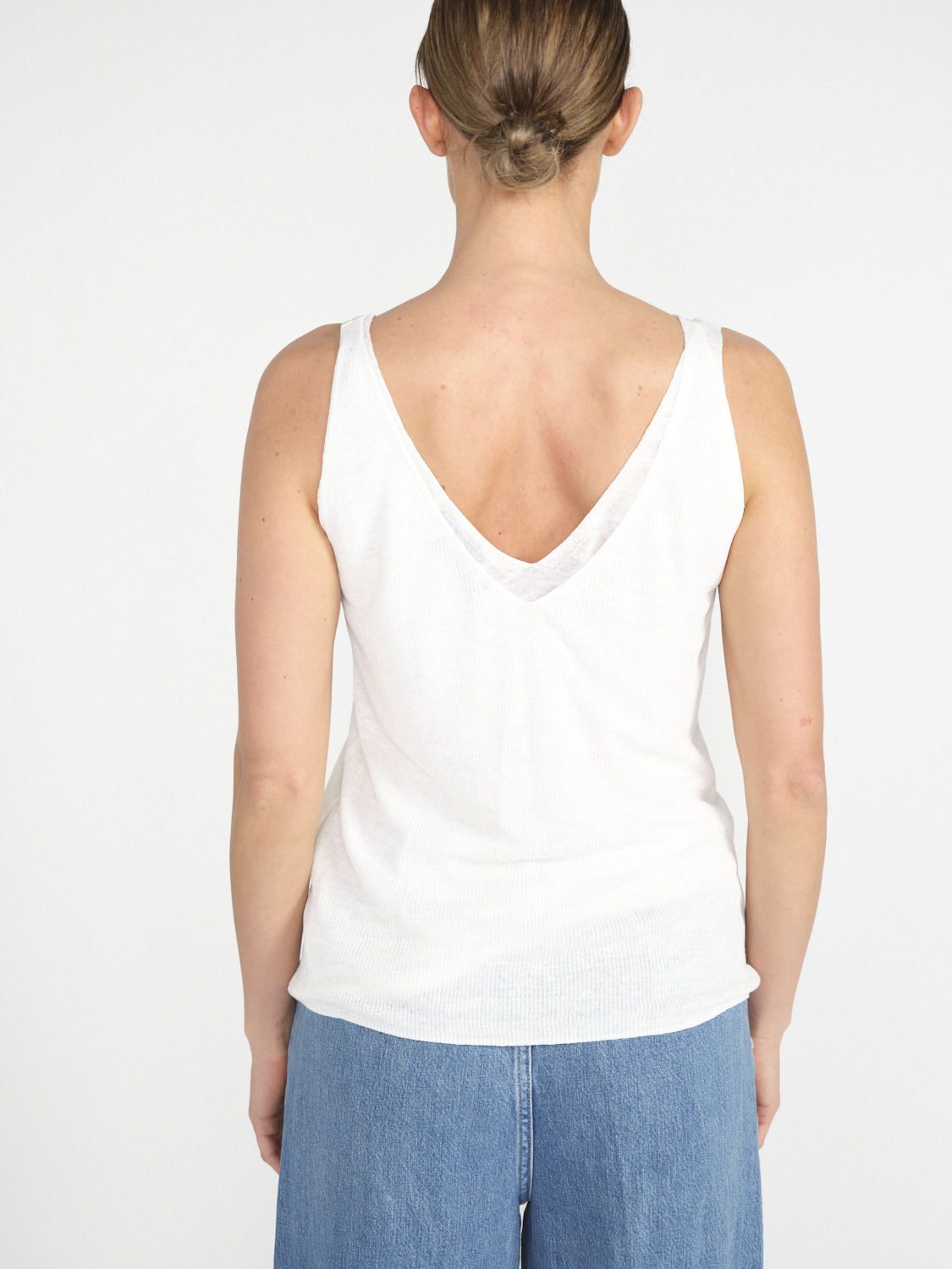 Dorothee Schumacher Summer Ease rib knit top  white XS
