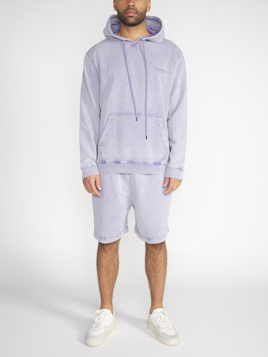 Dondup Hoodie with a washed-out look  lila M
