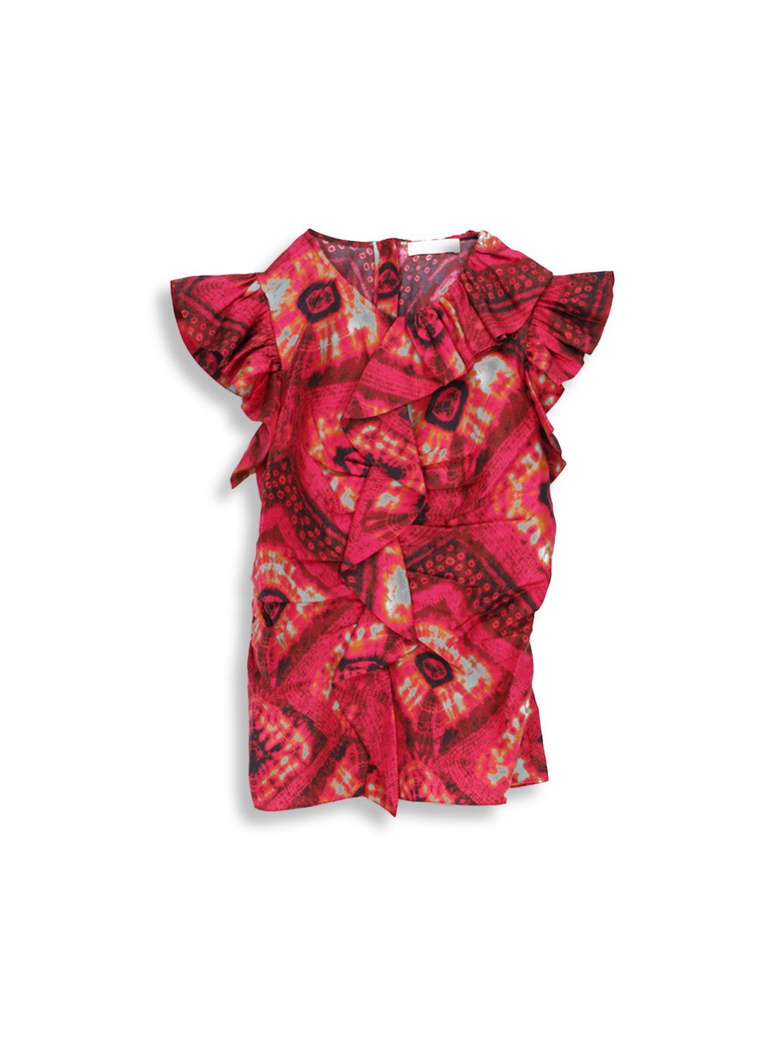 Vida - blouse top with ruffles and asymmetrical cut