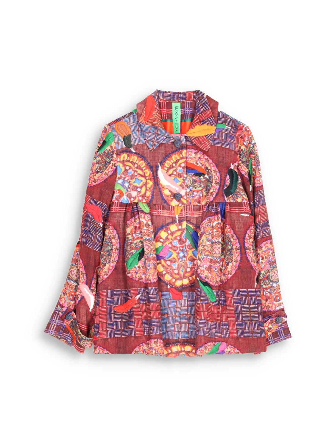 Lightweight jacket with patterns made of wool
