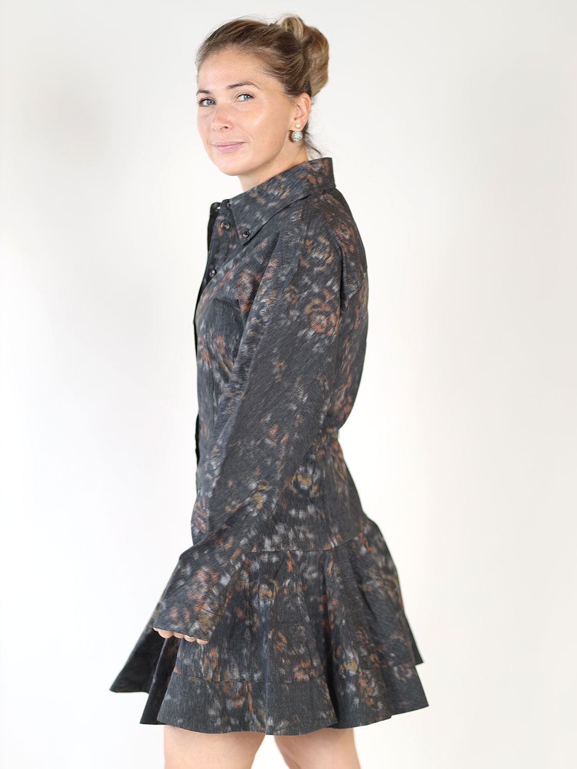 Ganni Printed – Shirt dress with print mehrfarbig 34